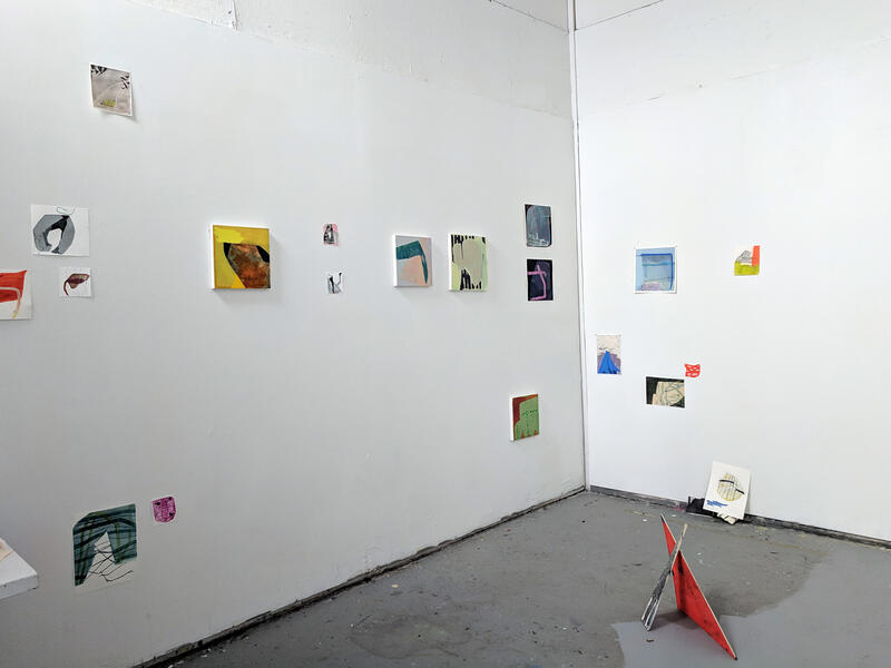 installation view of paintings completed at Vermont Studio Center