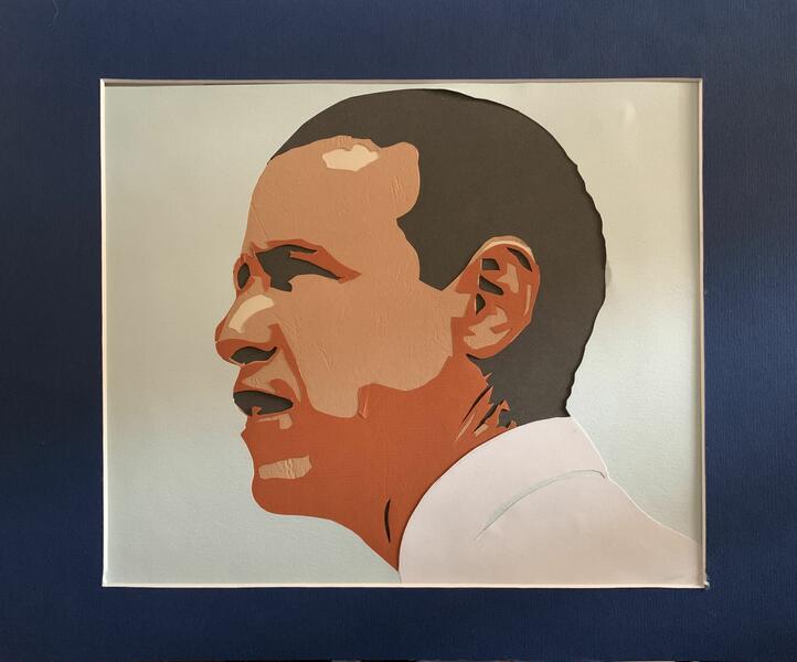 Barack Obama Papercut