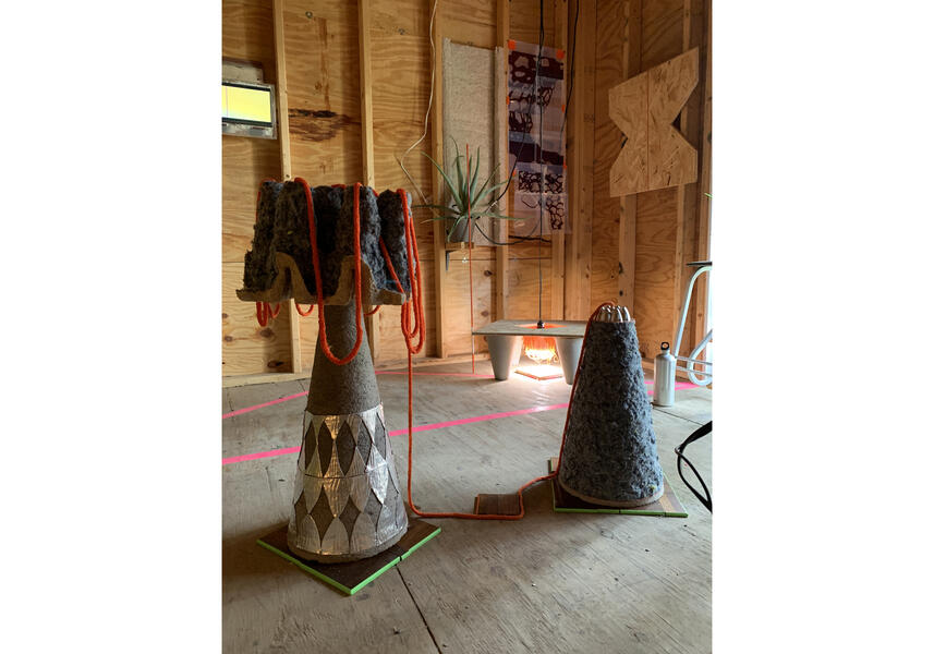 Madame Cholet and Alderney (2021) installation view, 'The Shed Space'