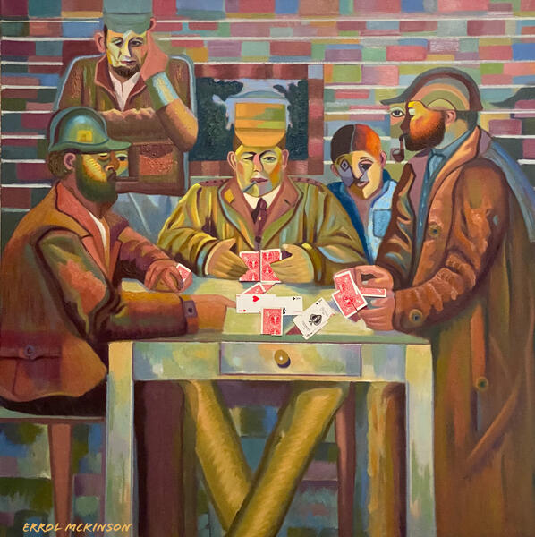 Modern Art Meets Cubism - The Card Players