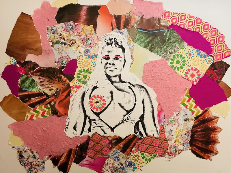 Cancer survivor, black women, october, collage