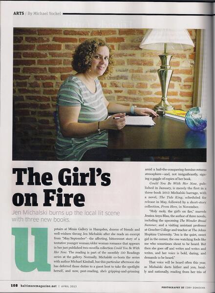 "The Girl's on Fire," Baltimore Magazine. 