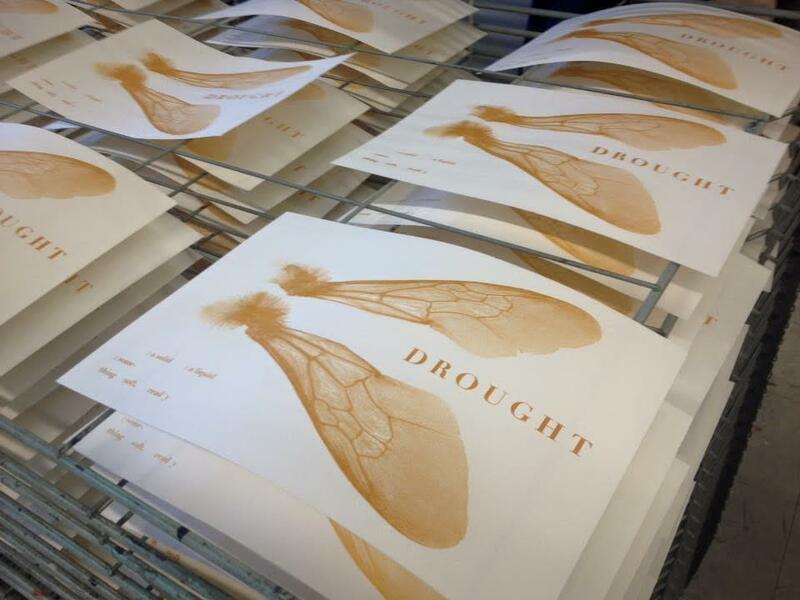 Printing covers for Drought at the Baltimore Print Studio.