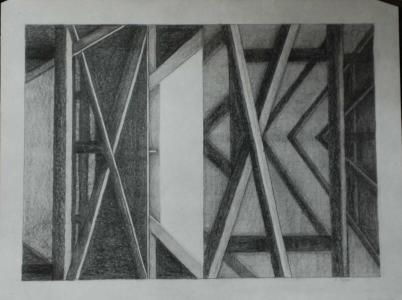Bridges, 2008, graphite on paper, 18x24