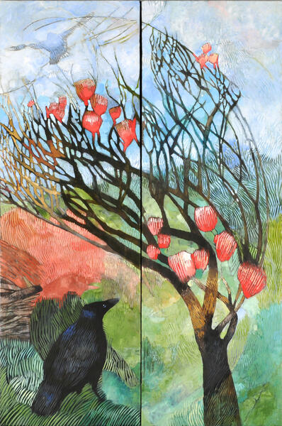 Three Blackbirds (diptych)