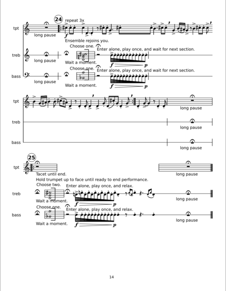 page from score