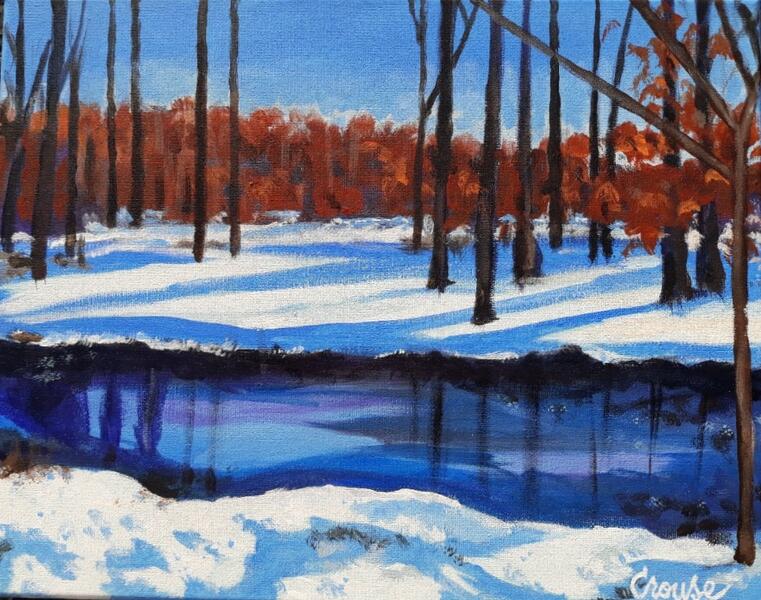 Snow and Woods Landscape