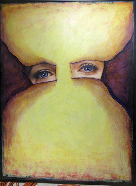 painting, mixed media, paper