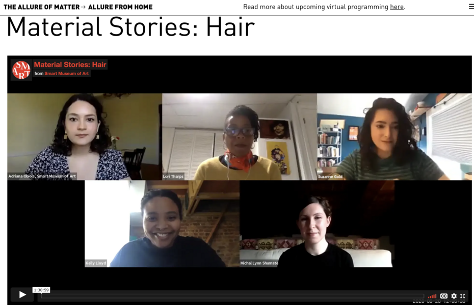 Museum Panel at the Smart Museum of Art // Material Stories: Hair (May 2020)