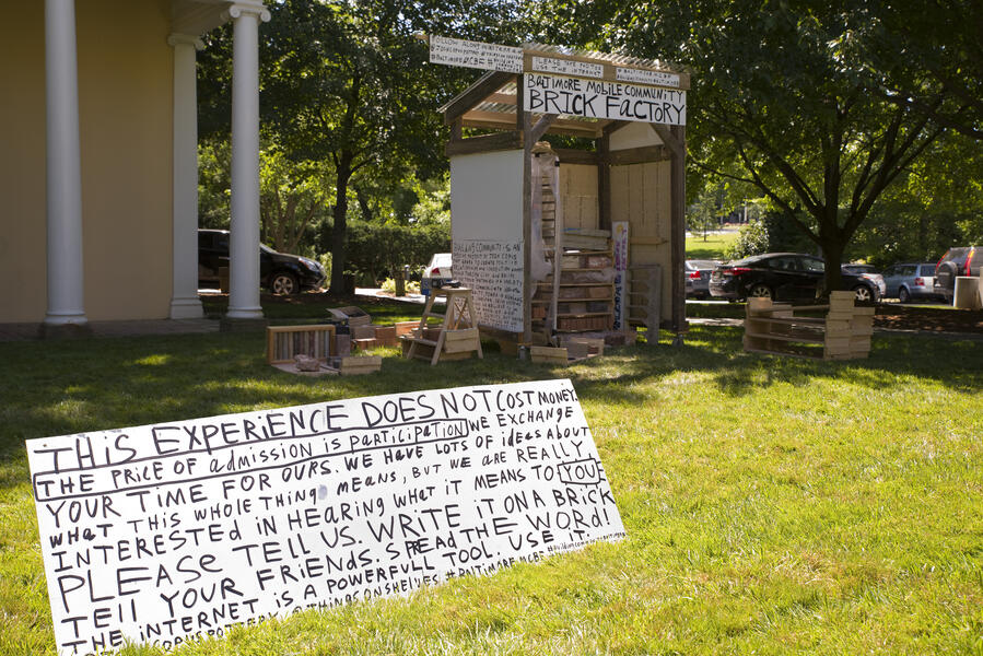 Baltimore Mobile Community Brick Factory on the Spring House Lawn at the BMA