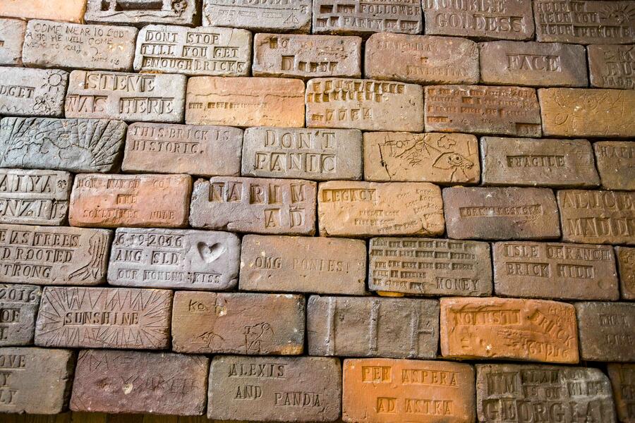 Bricks made by the Baltimore mobile Community Brick Factory