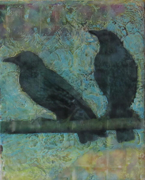 encaustic print