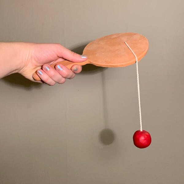 Ceramic Paddle and Ball Game