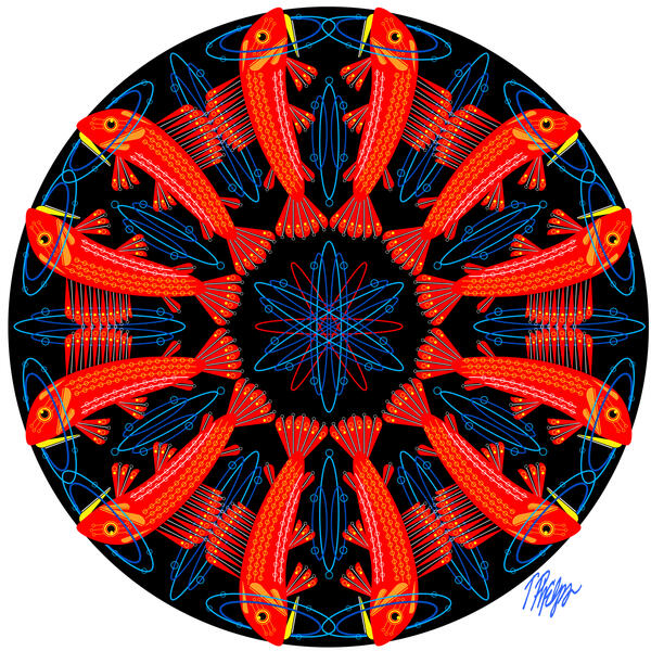 Chivas Red Plecostomus Mandala