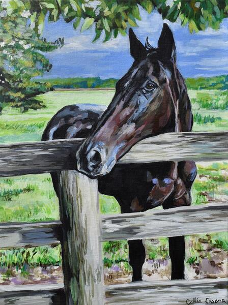 Horse painting by Collin Cessna 