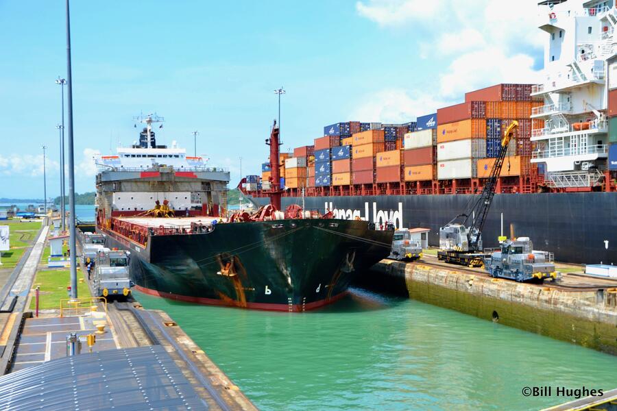 Ship Entering Lock