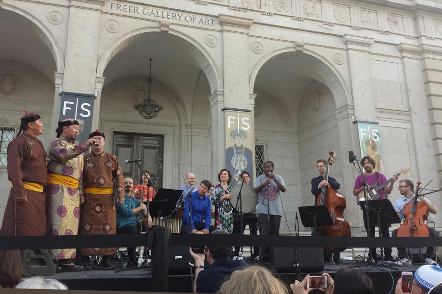 Silk Road Fusion: Members of the Silk Road Ensemble, featuring special guests Shodekeh & Alash at Smithsonian's Freer & Sackler Galleries, 2017.