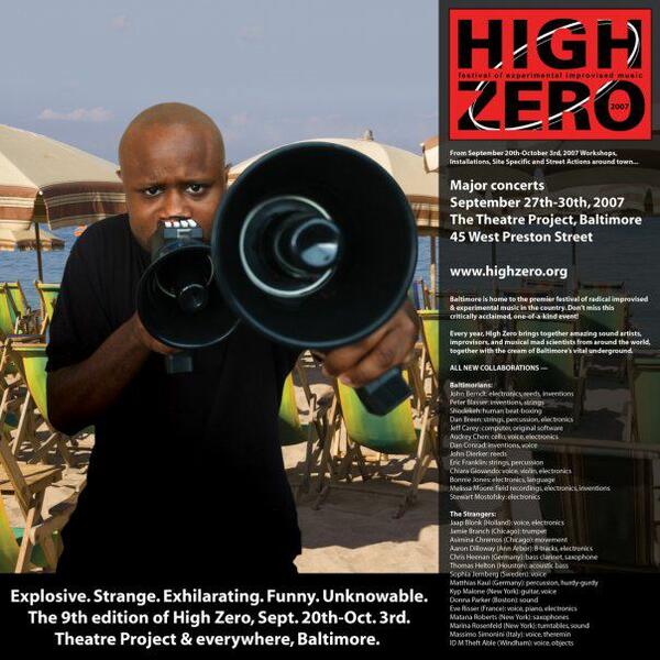 Below Zero: Shodekeh, the poster child representing the extreme nature inherent within the genres of Beatboxing + Hip Hop for the 2008 High Zero Festival of Experimental Improvised Music.