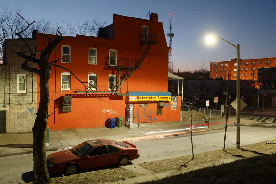 Night scene in Coppin Heights.