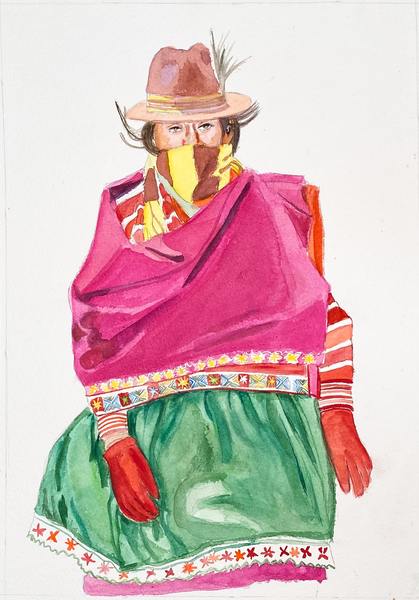 Ecuadorian Indigenous Woman on a Cold Day, by Daniela Godoy 