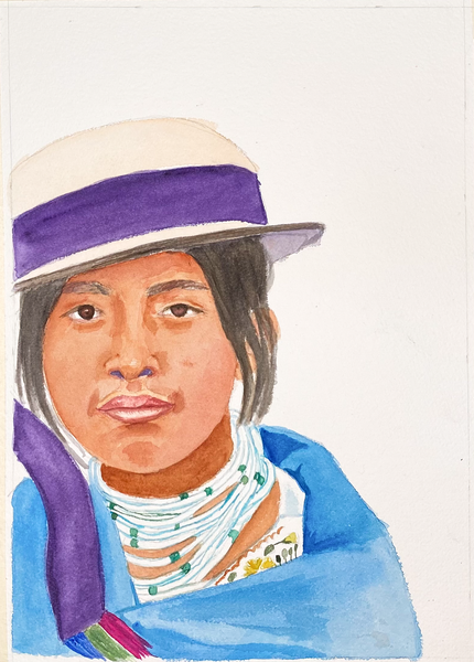 Girl in the Blue rebozo, by Daniela Godoy