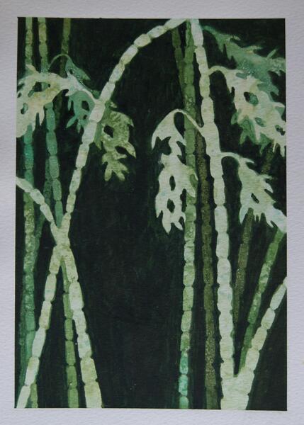 bamboo studies, green negative space 2005