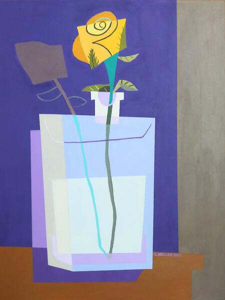 A Yellow Rose in a Bottle of Water