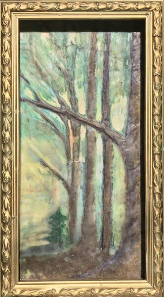 landscape,nature,fall,woods,walkinthewoods,encaustic