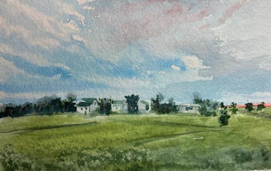 A Country Scene 6x9