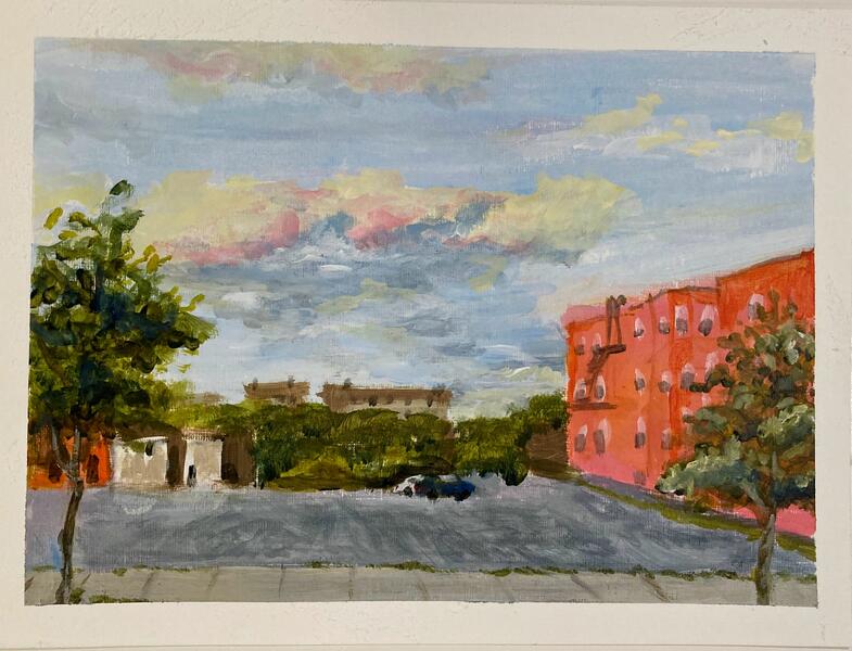 Baltimore Street with Coral Building 8x11