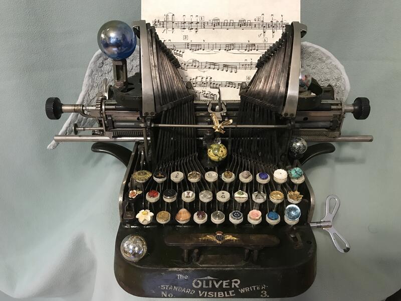 Ken Katzen Typewriter music assemblage sculpture