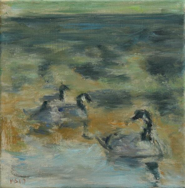 Geese in Wind 