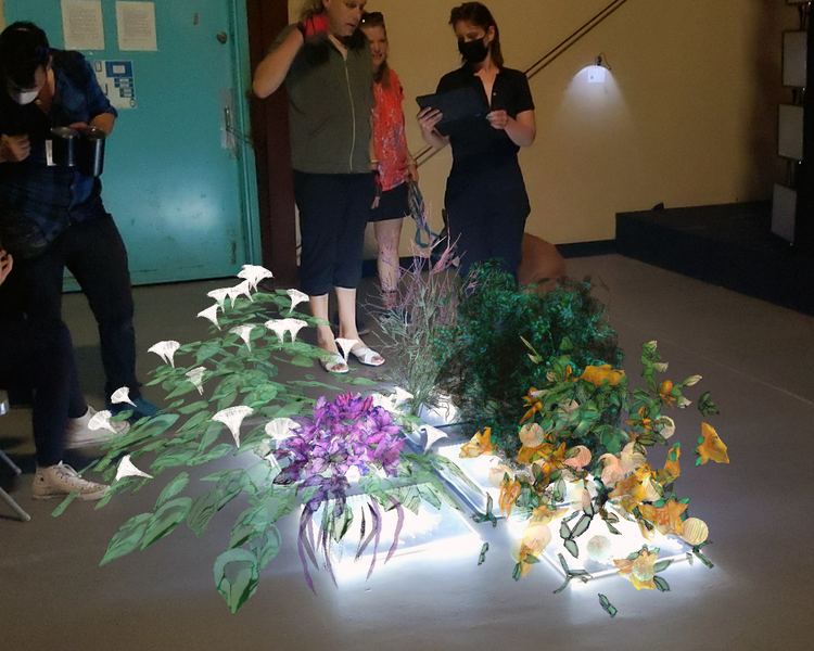 This image shows the work in augmented reality.