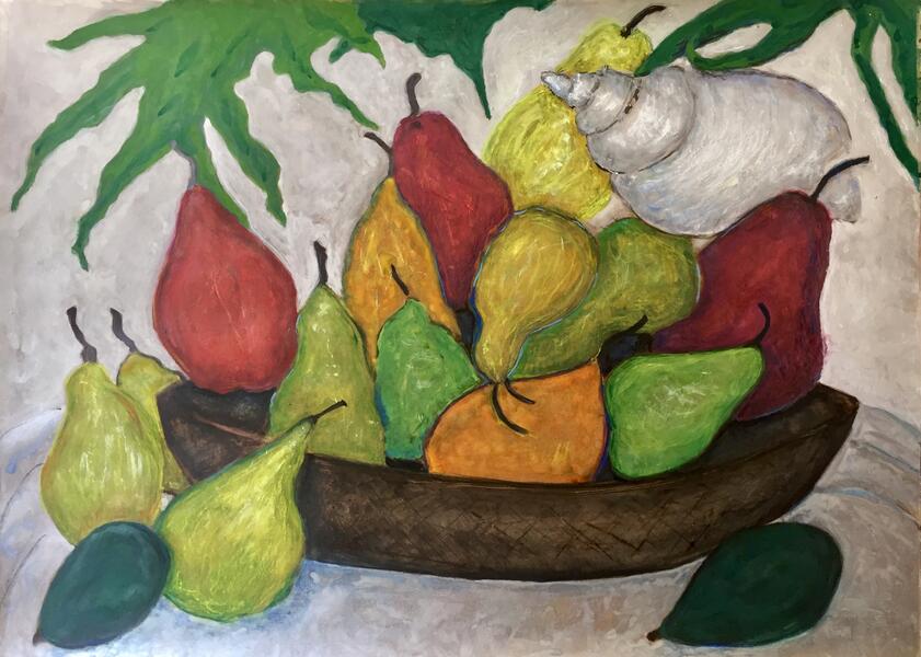 Fruits and Flowers   Gouache on Paper. 30x 40