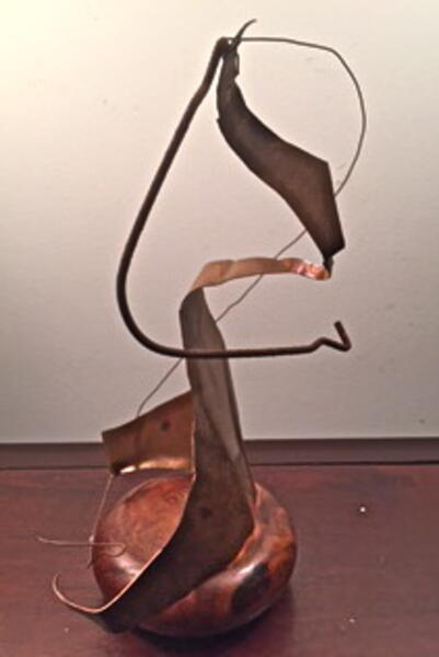 Wooden and Copper Sculpture
