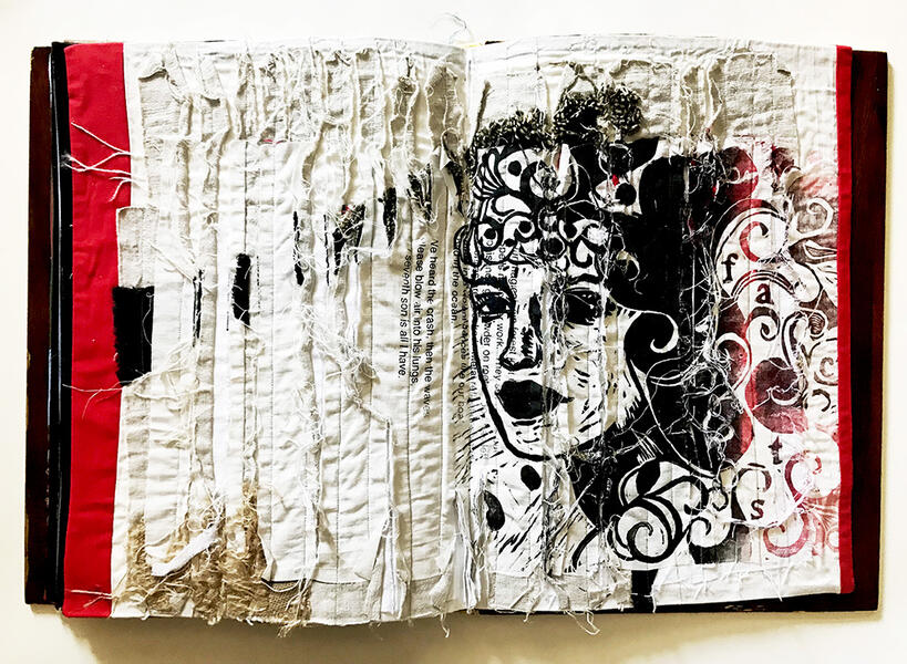Handmade textile book