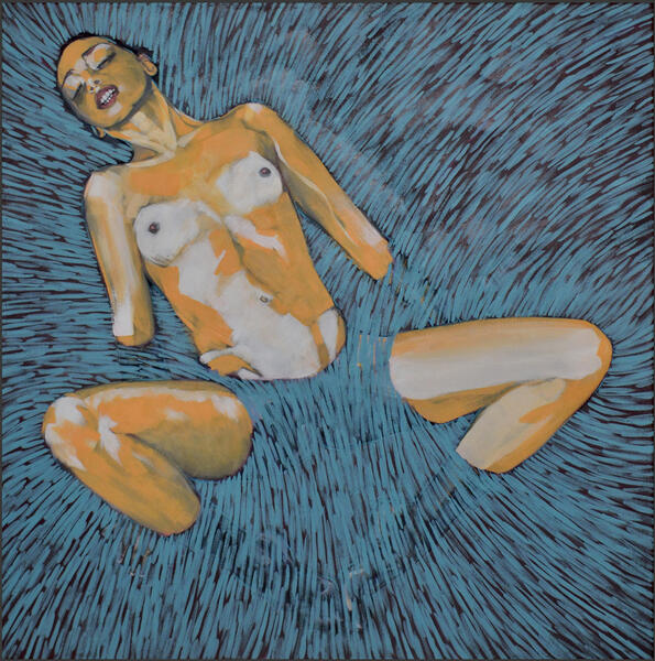 Nude 1, 36" x 36" Acrylic on stretched canvas