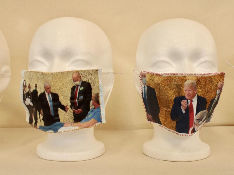 Pence in the Mask Factory and Trump in the Swab Factory 