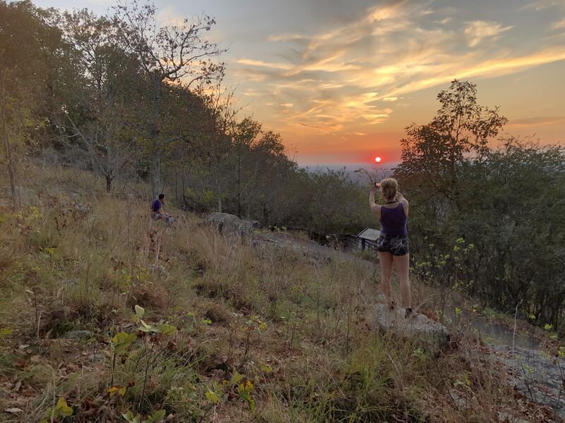 Nathan and Meggan Capturing Sunset at Kennesaw Mountain.