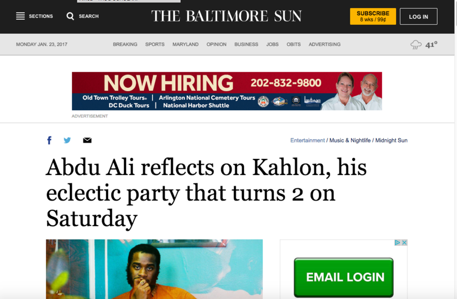 Editorial Feature with The Baltimore Sun