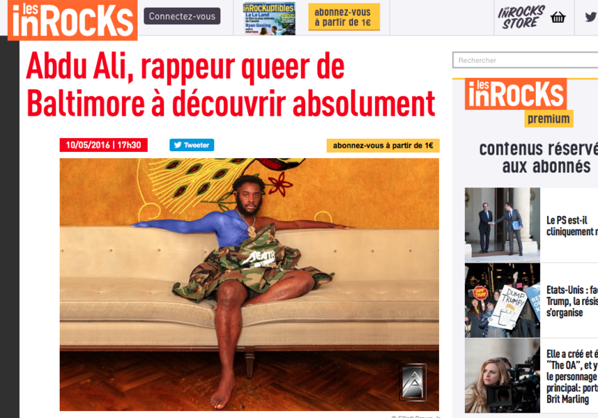 Interview with French Based magazine, LesIn Rocks