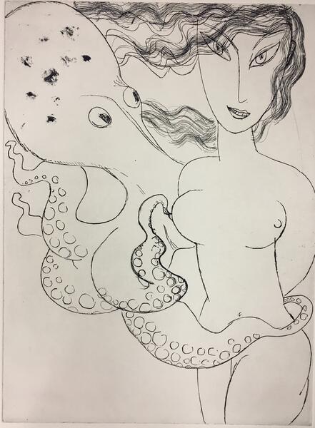 Octopus & Lady  