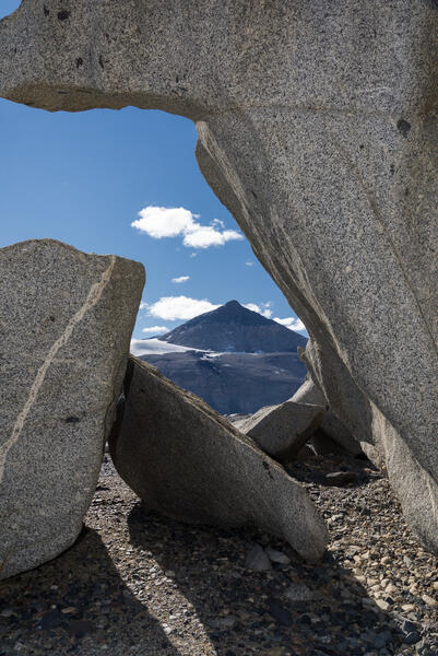 Matterhorn Framed by Ventifacts, Dry Valleys, Antarctica