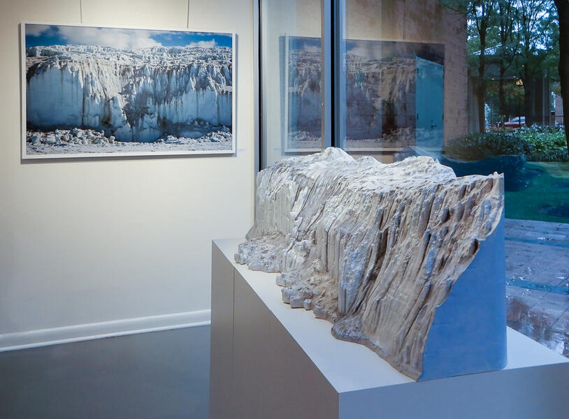 Canada Glacier photo and sculpture, Trawick Prize Finalists Exhibition
