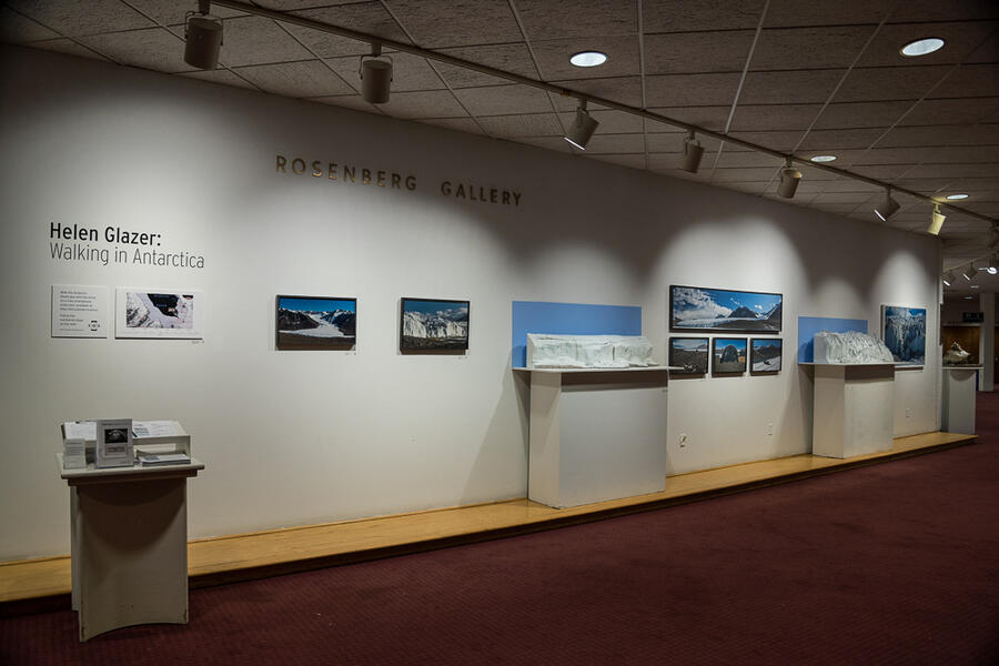 "Walking in Antarctica" exhibition installation, Rosenberg Gallery, Goucher College