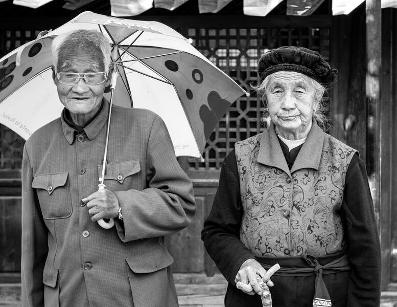 Old World Chinese Couple
