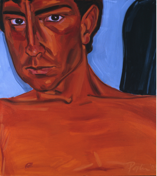 oil painting on canvas, portraits,male nude