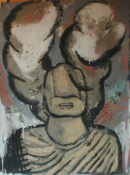 buddha, oil on canvas, 43" x 32", 2002