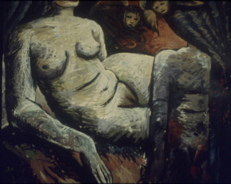 domestic, oil on canvas, 60" x 80", 1998