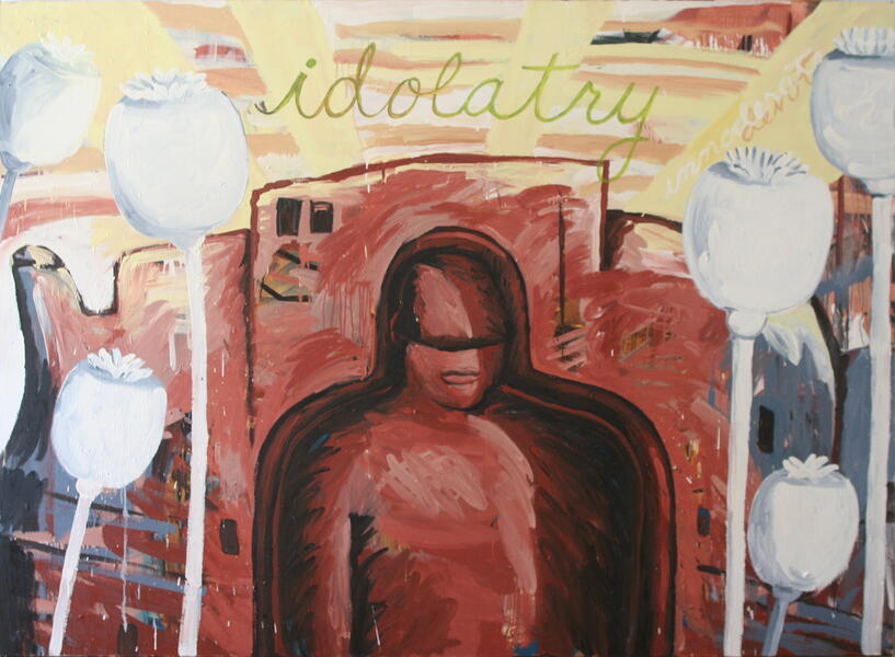 idolatry, oil on canvas 62" x 85" 2001